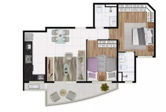 Apartamento à venda com 2 quartos, 65m² - Foto 2